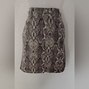 Snake Print Women's Skirt